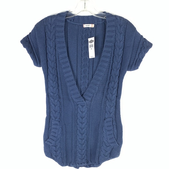 Old Navy Sweaters - Old Navy Blue Short Sleeve Sweater Vest